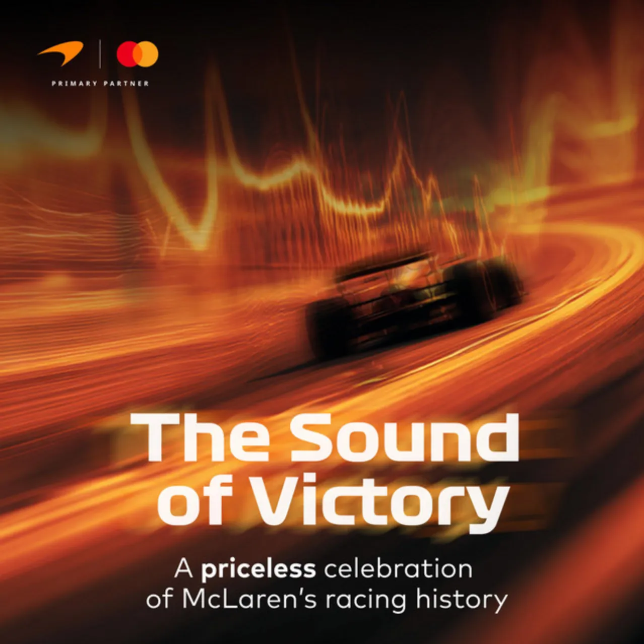 McLaren x Mastercard 'The Sound of Victory' campaign artwork